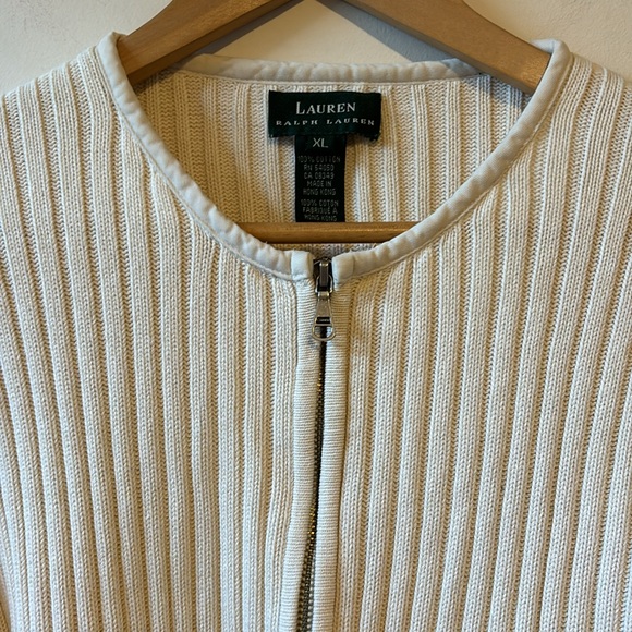 Ralph Lauren Zip-Up Ribbed Sweater - Picture 3 of 6